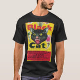 Black cat outlet firecrackers t shirt