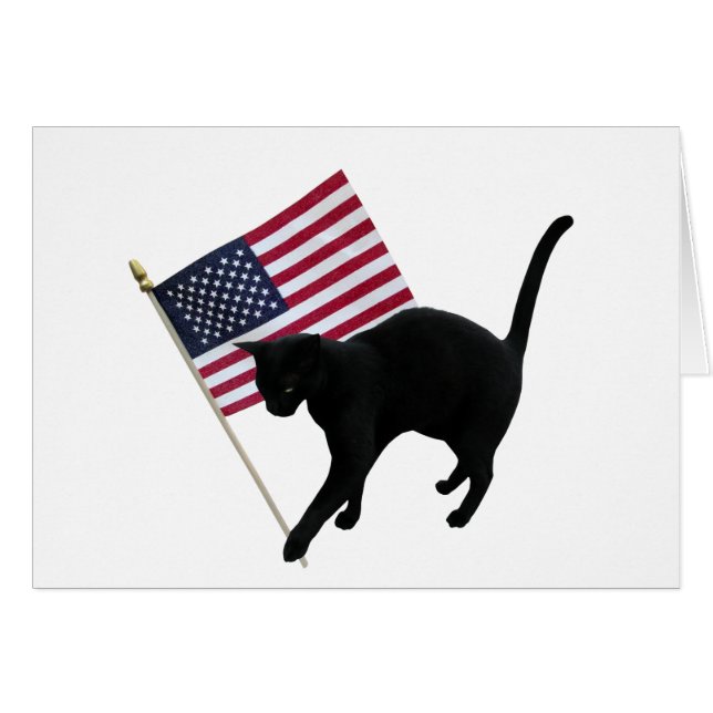 Black Cat Flag Cards (Front Horizontal)