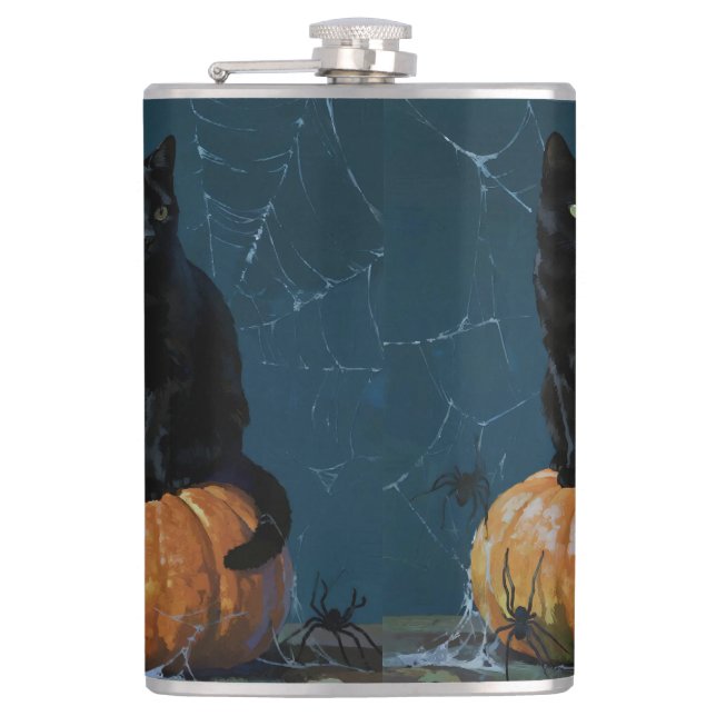 Black Cat Flask (Front)