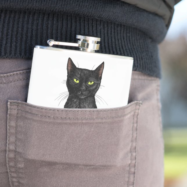 Black cat flask (In Situ)
