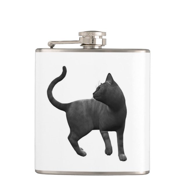Black Cat Flask (Front)