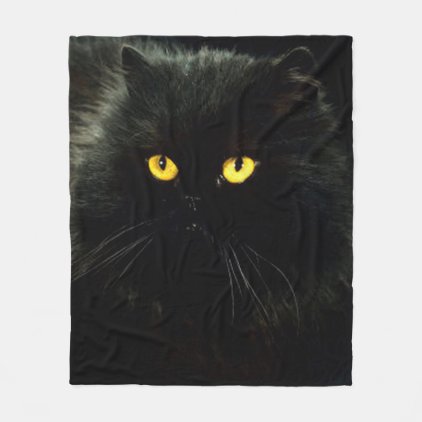 Black Cat Fleece Blanket