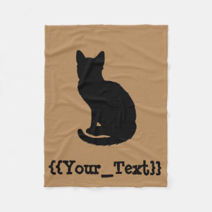 Black Cat Fleece Blanket