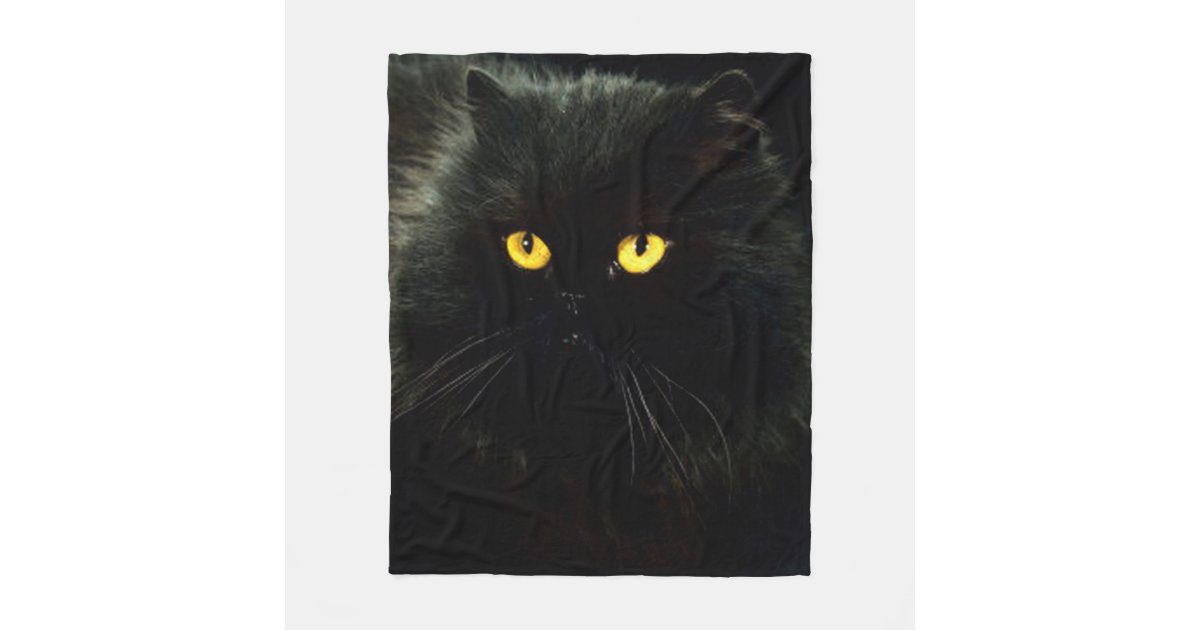 Black Cat Fleece Blanket Zazzle