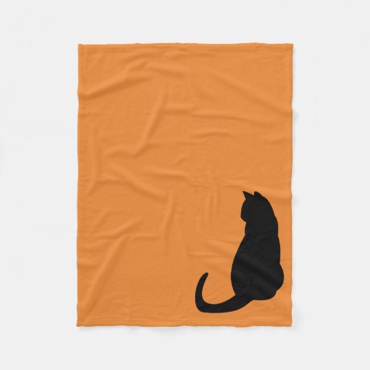 Black Cat Fleece Blanket