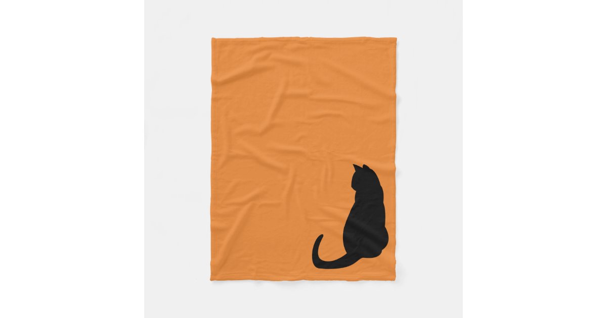 Black Cat Fleece Blanket Zazzle