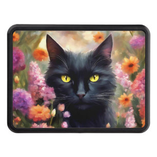 Black Cat Flowers Garden Cat 736 Hitch Cover