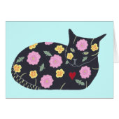 Black Cat Flowers Plants Cats Can Eat Cards (Front Horizontal)