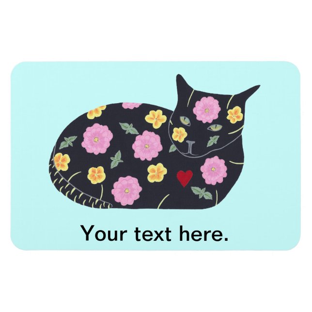 Black Cat Flowers Plants Cats Can Eat Magnets (Horizontal)