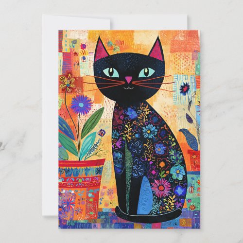 Black Cat Folk Art