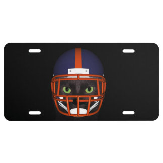 Black cat football player license plate