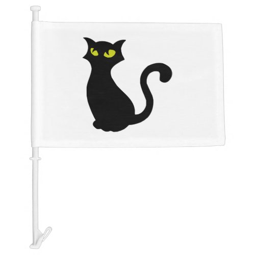 Black cat for Halloween or cat lovers Car Flag