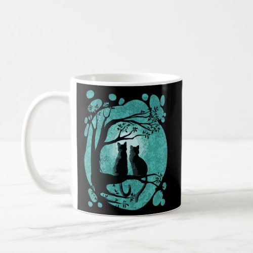 Black Cat  For Women Kitten Couple Watch The Full  Coffee Mug