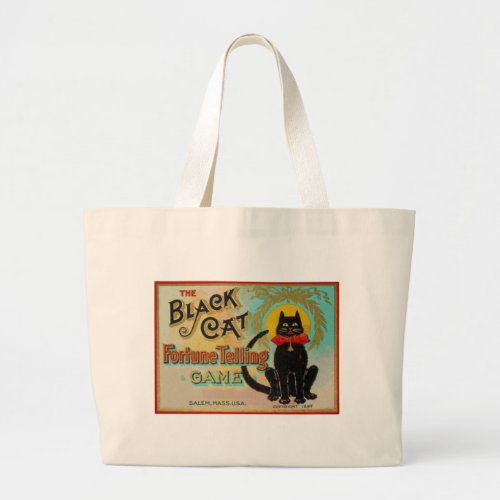 Black Cat Fortune Telling Game Large Tote Bag