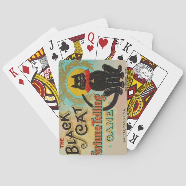 Black Cat Fortune Telling Game Poker Cards (Back)