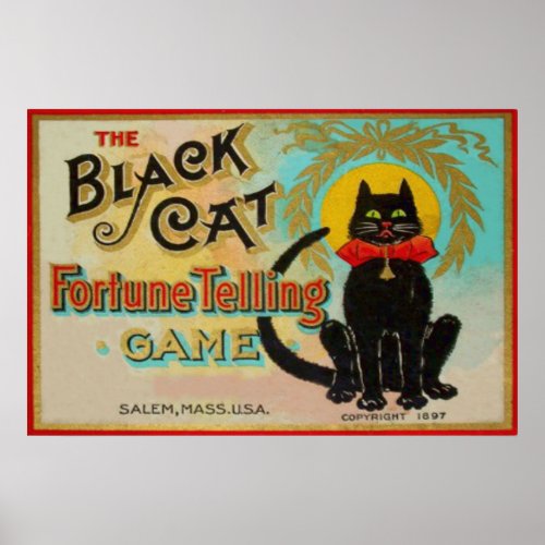 Black Cat Fortune Telling Game Poster