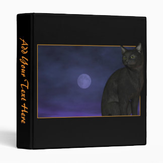Black Cat / Full Moon Binder w/ your text