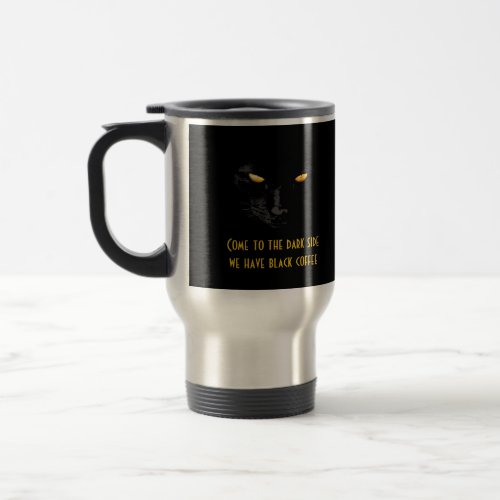 Black Cat funny cool customizable Travel Mug