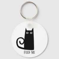 Black Cat Funny Feed Me