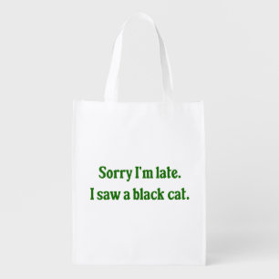 Black Cat Funny Grocery Bag