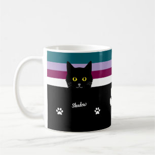 Black Cat Gift Mug for Cat Lovers - Many Colors 