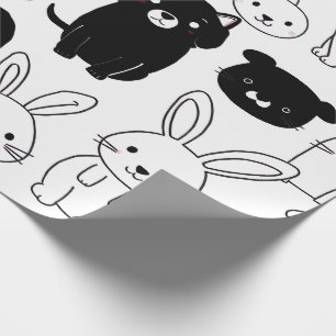 Black Cat Gift Wrapping Paper 