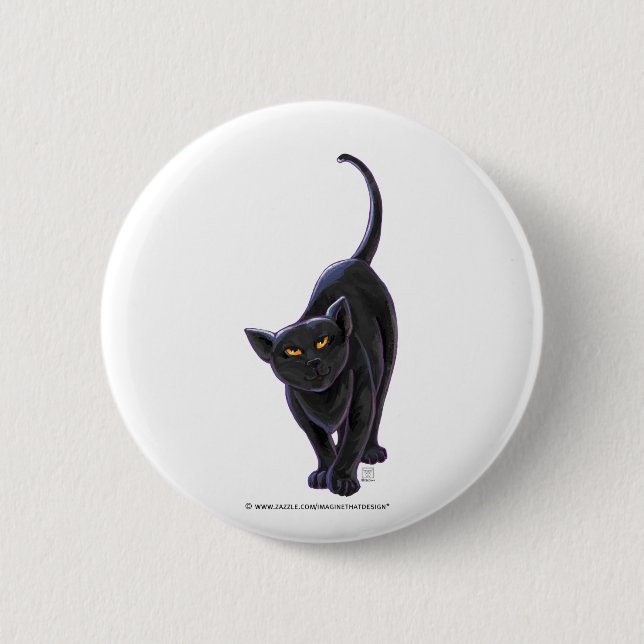 Black Cat Gifts & Accessories Button (Front)