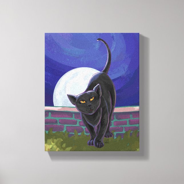 Black Cat Gifts & Accessories Canvas Print (Front)