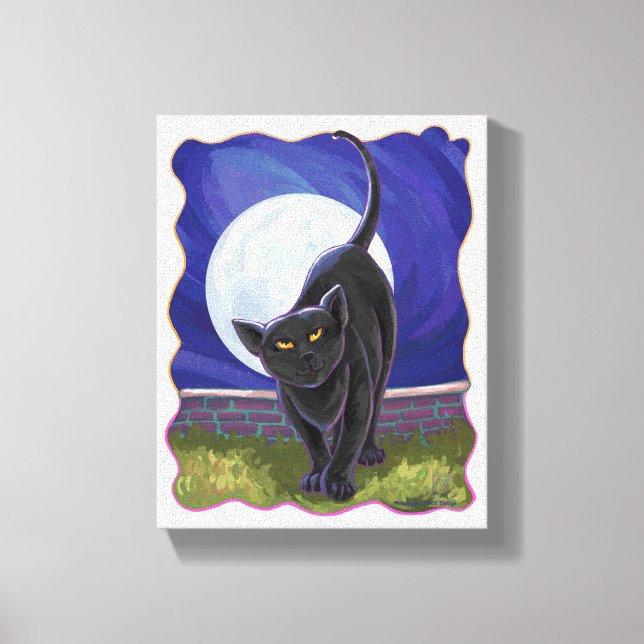 Black Cat Gifts & Accessories Canvas Print (Front)