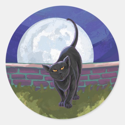 Black Cat Gifts  Accessories Classic Round Sticker