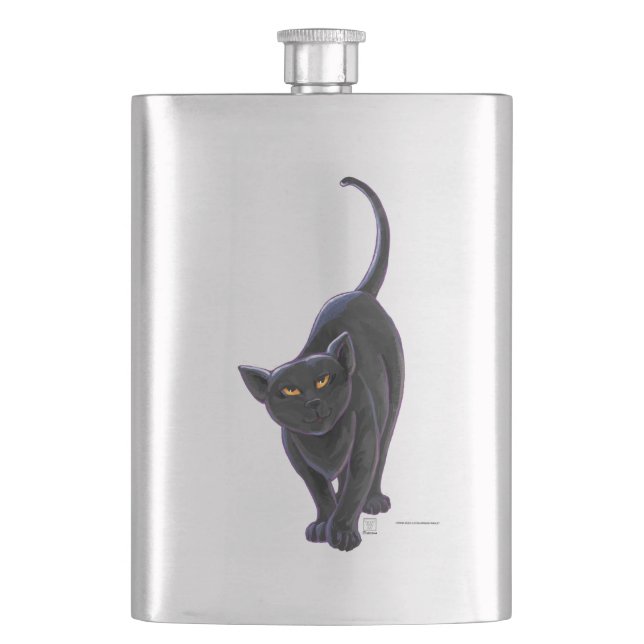 Black Cat Gifts & Accessories Hip Flask (Front)