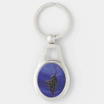 Black Cat Gifts & Accessories Keychain by AnimalParade at Zazzle