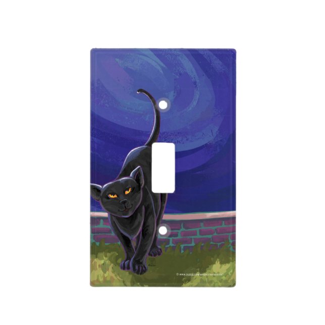 Black Cat Gifts & Accessories Light Switch Cover (Front)