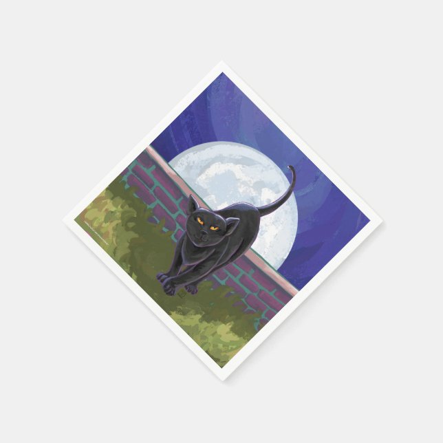 Black Cat Gifts & Accessories Napkins (Corner)