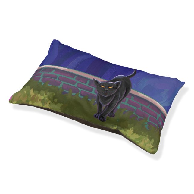 Black Cat Gifts & Accessories Pet Bed (Angled)