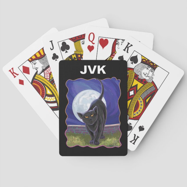 Black Cat Gifts & Accessories Poker Cards (Back)