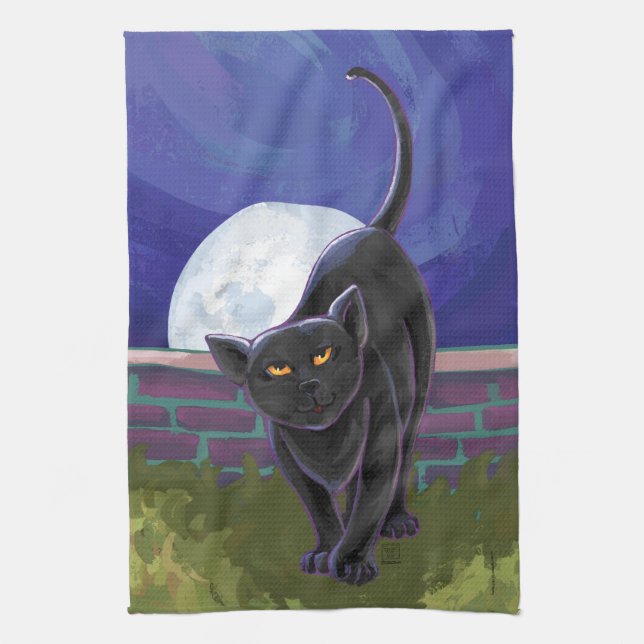 Black Cat Gifts & Accessories Towel (Vertical)