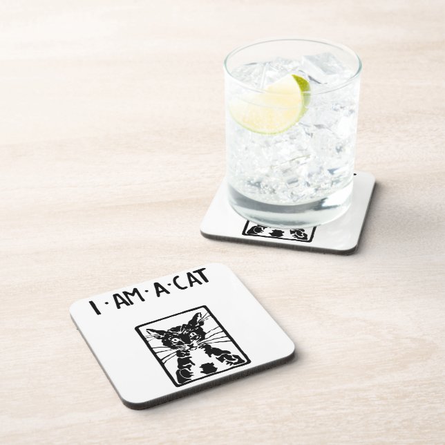 Black Cat Gifts Beverage Coaster (Right Side)