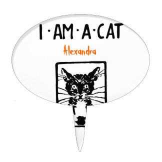 Black Cat Gifts Cake Topper