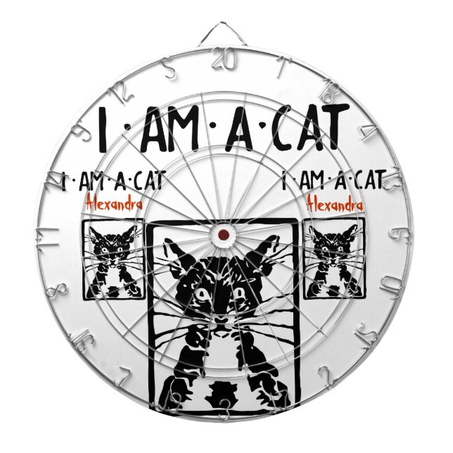 Black Cat Gifts Dartboard With Darts (Front)