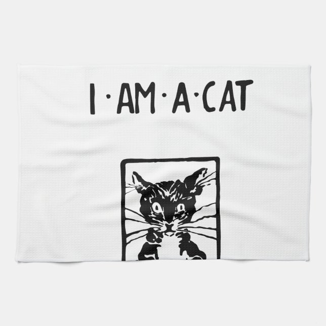 Black Cat Gifts Kitchen Towel (Horizontal)