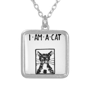 Black Cat Gifts Silver Plated Necklace