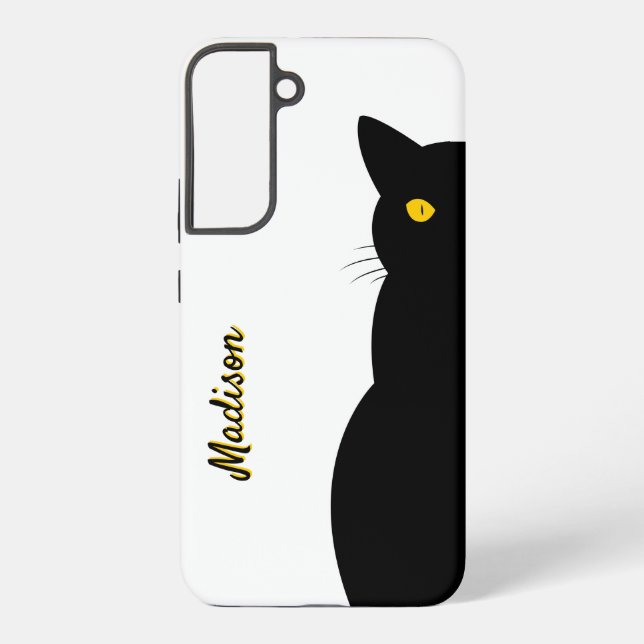 BLACK CAT Golden Eyes Customizable Samsung Galaxy Case (Back)