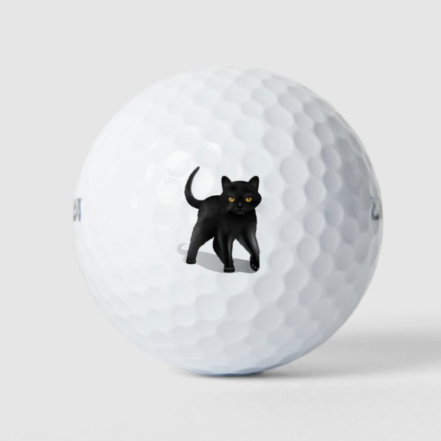Black Cat Golf Balls (Front)