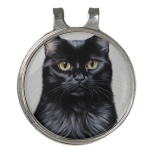 Black Cat Golf Hat Clip