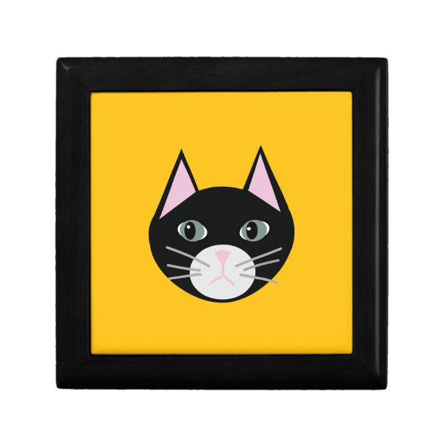 Black cat green eyes gift box (Front)