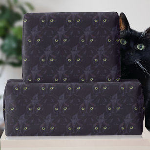 Black Dog/Cat/Animal Paw Prints on Orange Wrapping Paper | Zazzle