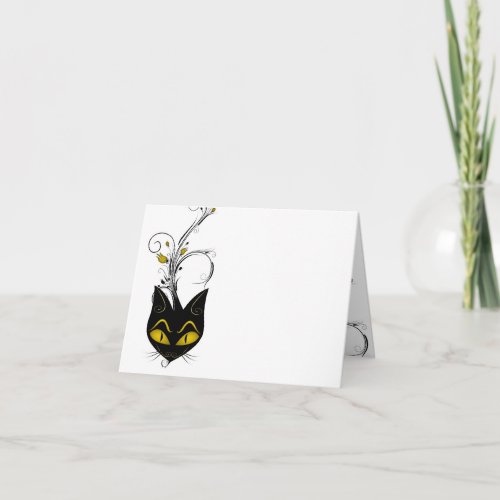 Black Cat Greeting Card