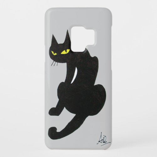 BLACK CAT grey Case_Mate Samsung Galaxy S9 Case