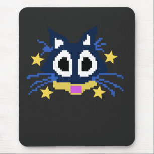 Black Cat Halloween Art – Spooky & Cute Mouse Pad